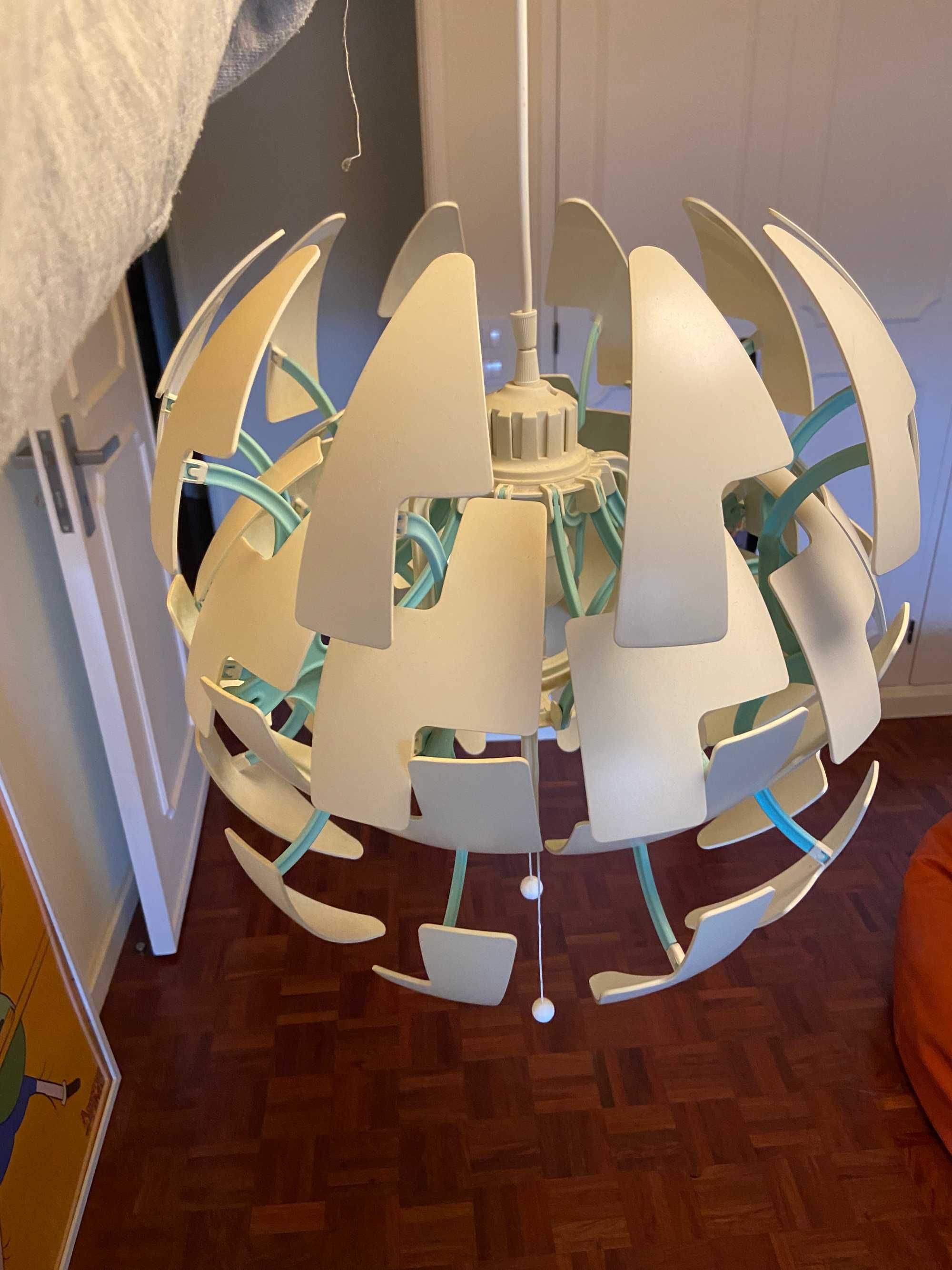 Candeeiro Suspenso IKEA PS 2014 Branco/Azul