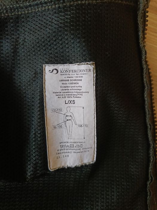 Polar ocieplacz wojskowy wz.128Z/MON Ubranie ochronne