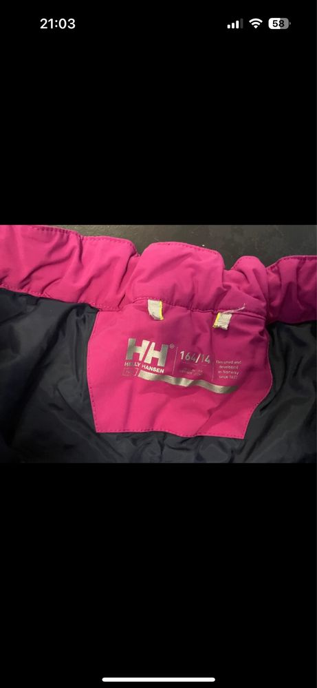 Spodnie kurtka komplet narciarski Helly Hansen 164