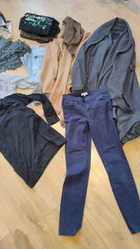ubrania damskie (38/M) -spodnie, bluzki, płaszcze...