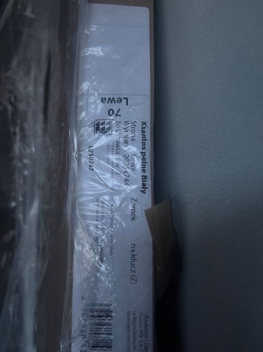 Drzwi Ksantos białe lewe 70