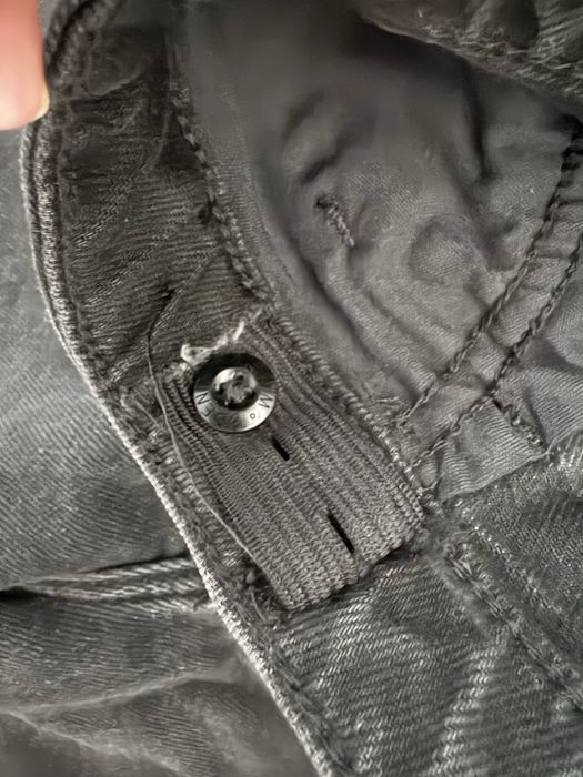 Czarne jeansy H&M wysoki stan szeroka nogawka 134cm