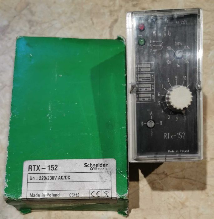 przekaźnik czasowy 4 FUNKCYJNY 2P 5A 230V RTX-152 Schneider
