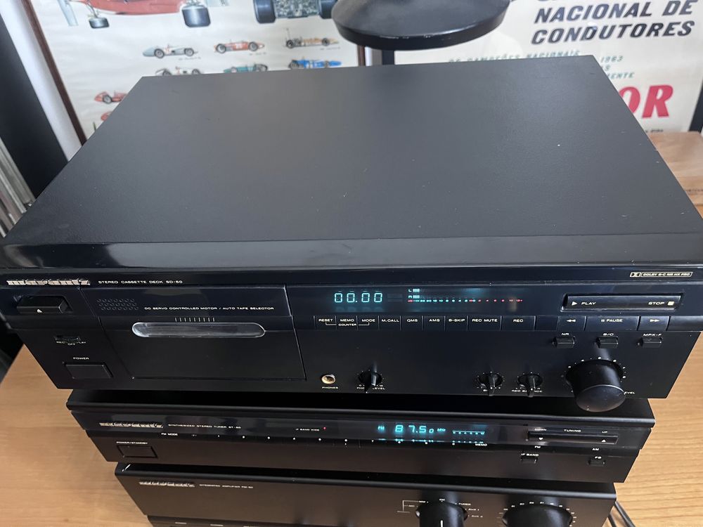 Amplificador Marantz pm50, tuner st50 e deck sd50