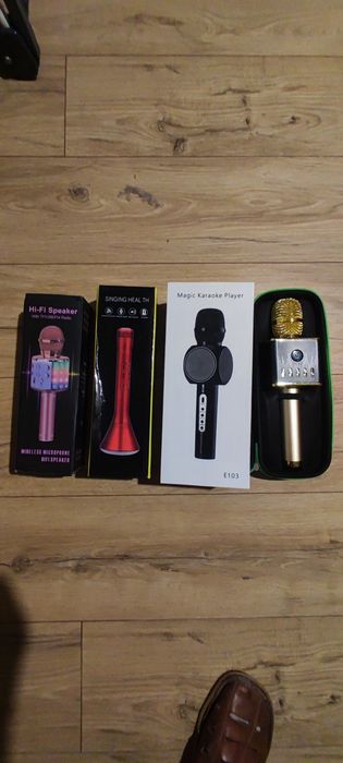 Mikrofony do karaoke bezprzewodowe z głośnikiem