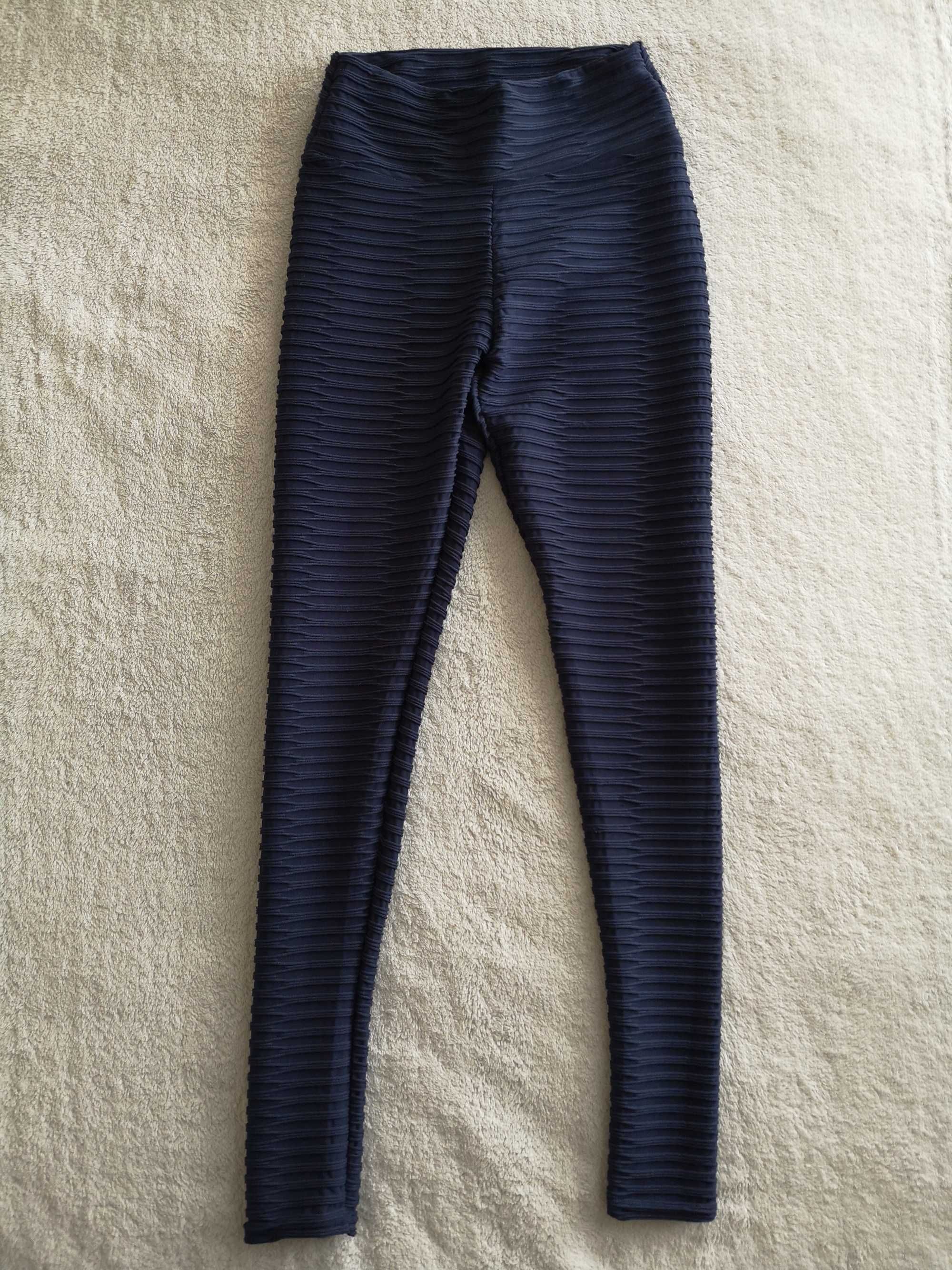Nowe granatowe modelujące legginsy sportowe Liberte 34 - 36