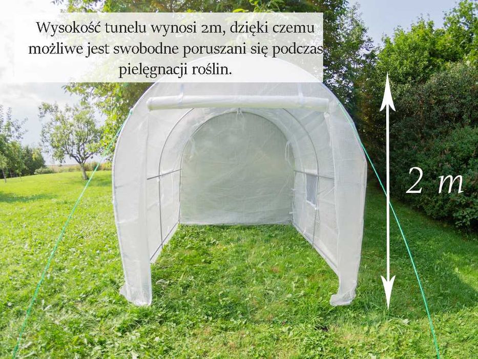 FOLIA ZAMIENNA na tunel ogrodowy 4,5x2m zbrojona zapas namiot foliak