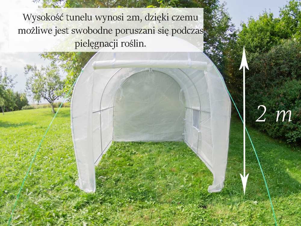 FOLIA ZAMIENNA na tunel ogrodowy 4,5x2 zbrojona zapasowa namiot foliak