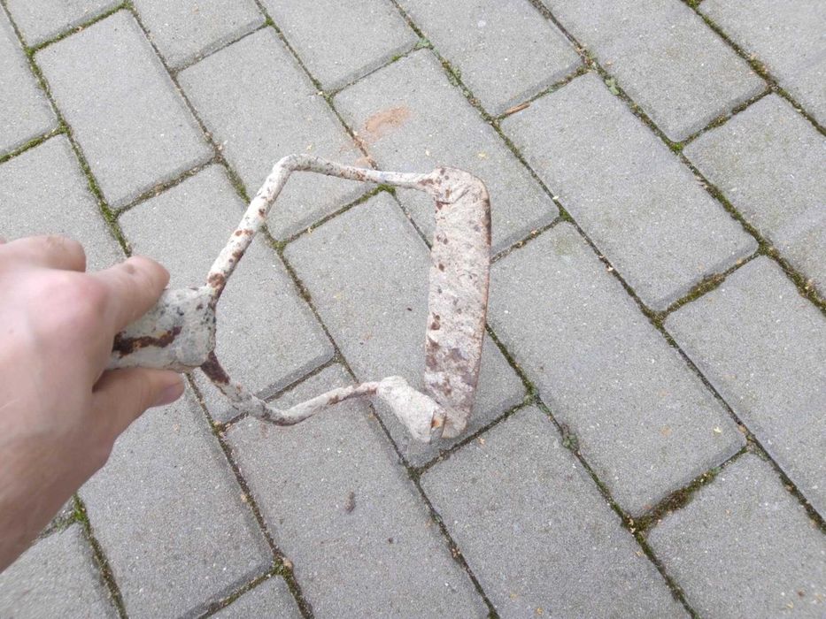 Motyka metalowa dziabka 28cm stare PRL stalowa do buraków kartofli