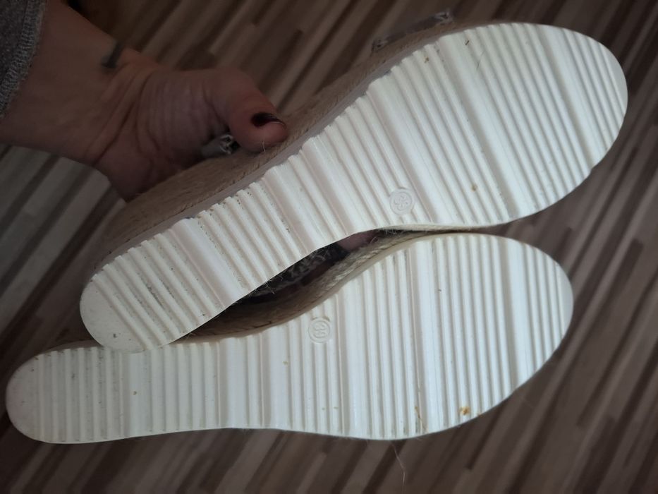 Sandały na koturnie szare 38 Vices