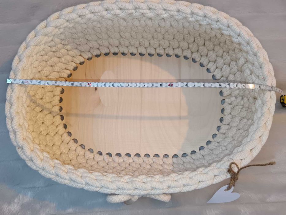 Piękny Koszyk ze sznurka bawełnianego