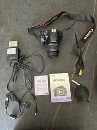 Canon 450D + bateria extra e bolsa de transporte