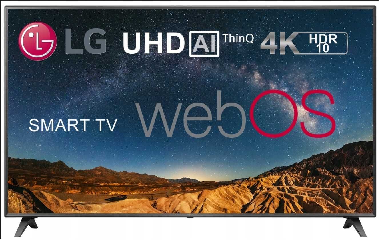 Telewizor LG 65 65UR781C na gwarancji