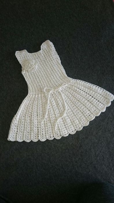Sukienka do Chrztu Św ręcznie robiona + sweterek + akcesoria