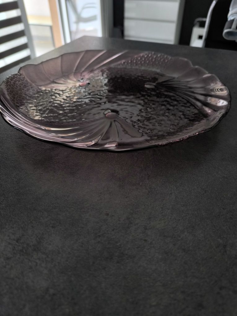 Podstawka szklana na owoce przekąski ciasto średnica 32 cm