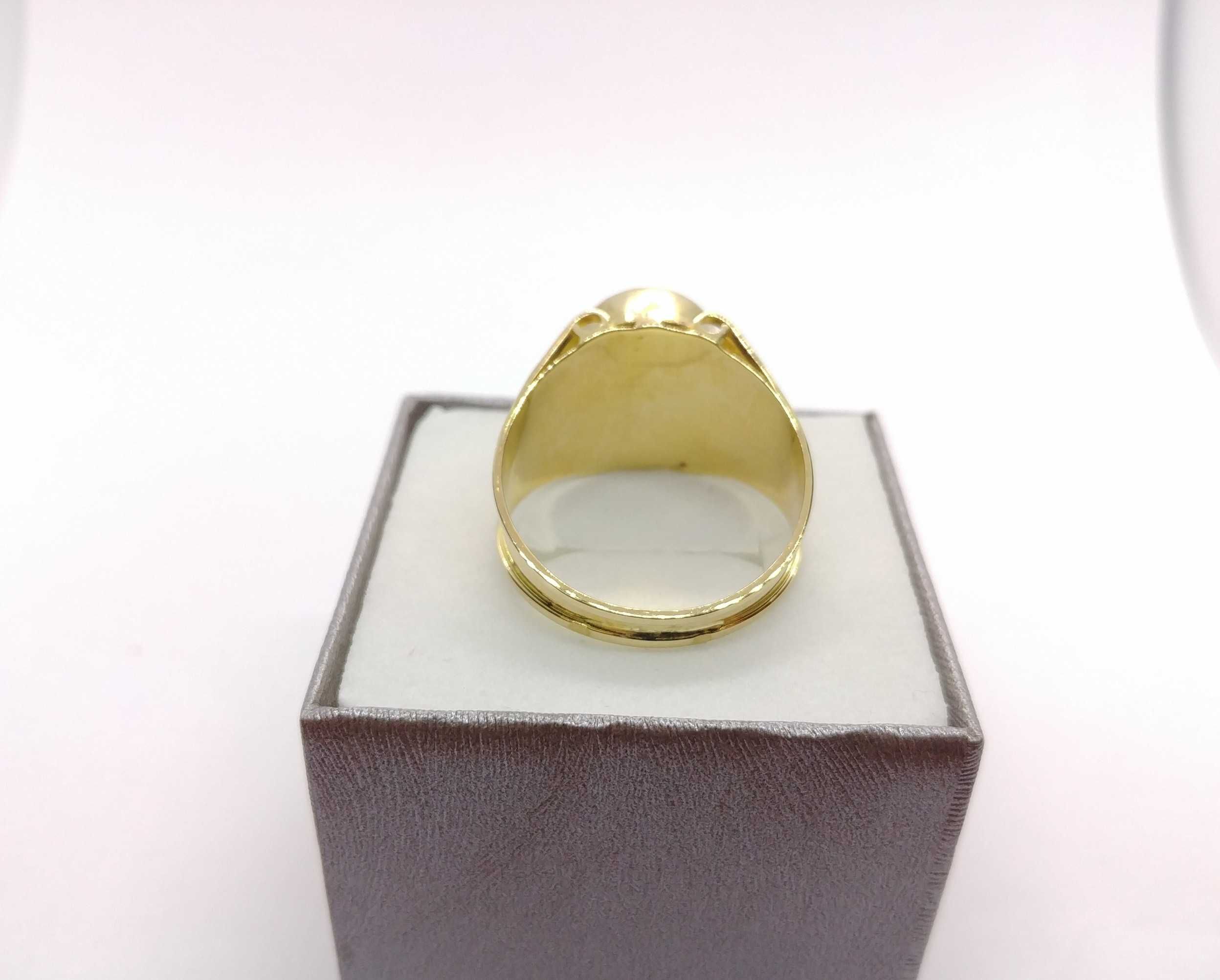 Złoty pierścień/sygnet 11,55g r.34 próba 585 Złoto jak nowe / LID