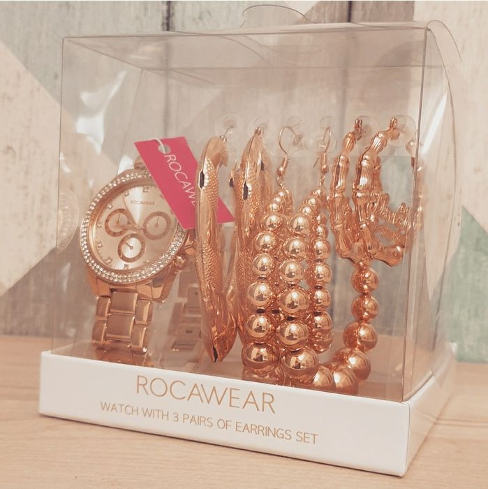 Piękny zegarek ROCAWEAR rose gold zestaw