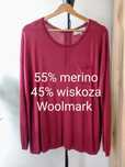 Sweterek damski z wełną merino Woolmark r. XL
