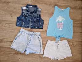 2 calções + top + blusinha (10-12 anos)