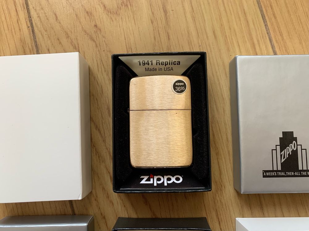 Новая бензиновая зажигалка Zippo 1941B Brushed Brass из США