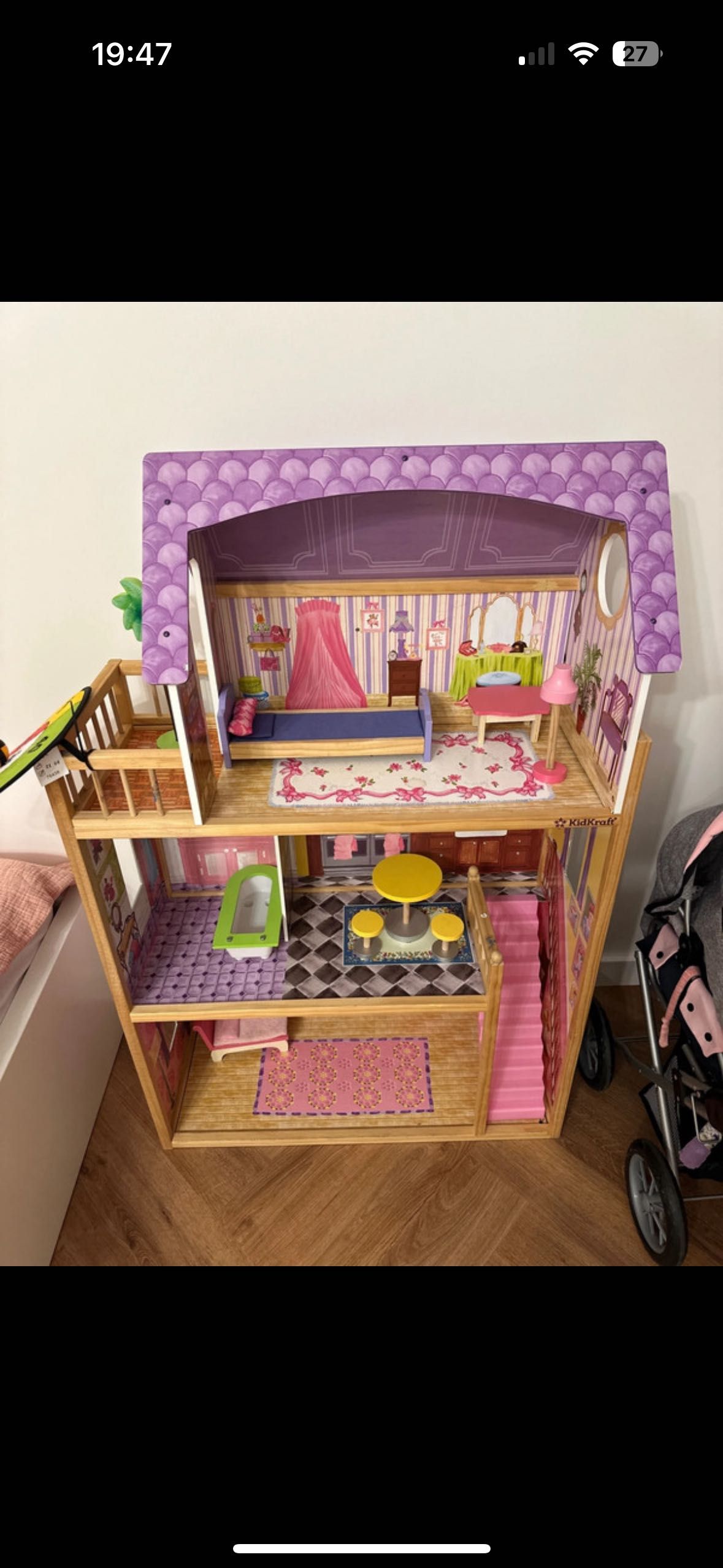 KinderKraft domek dla lalek drewniany