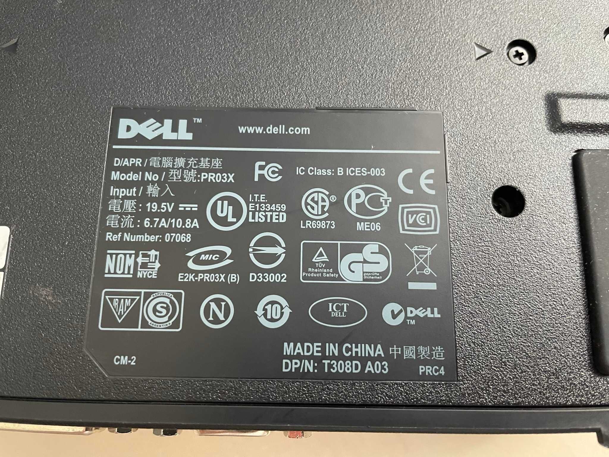 Stacja dokująca DELL PR03X z zasilaczem DELL FA130PE1