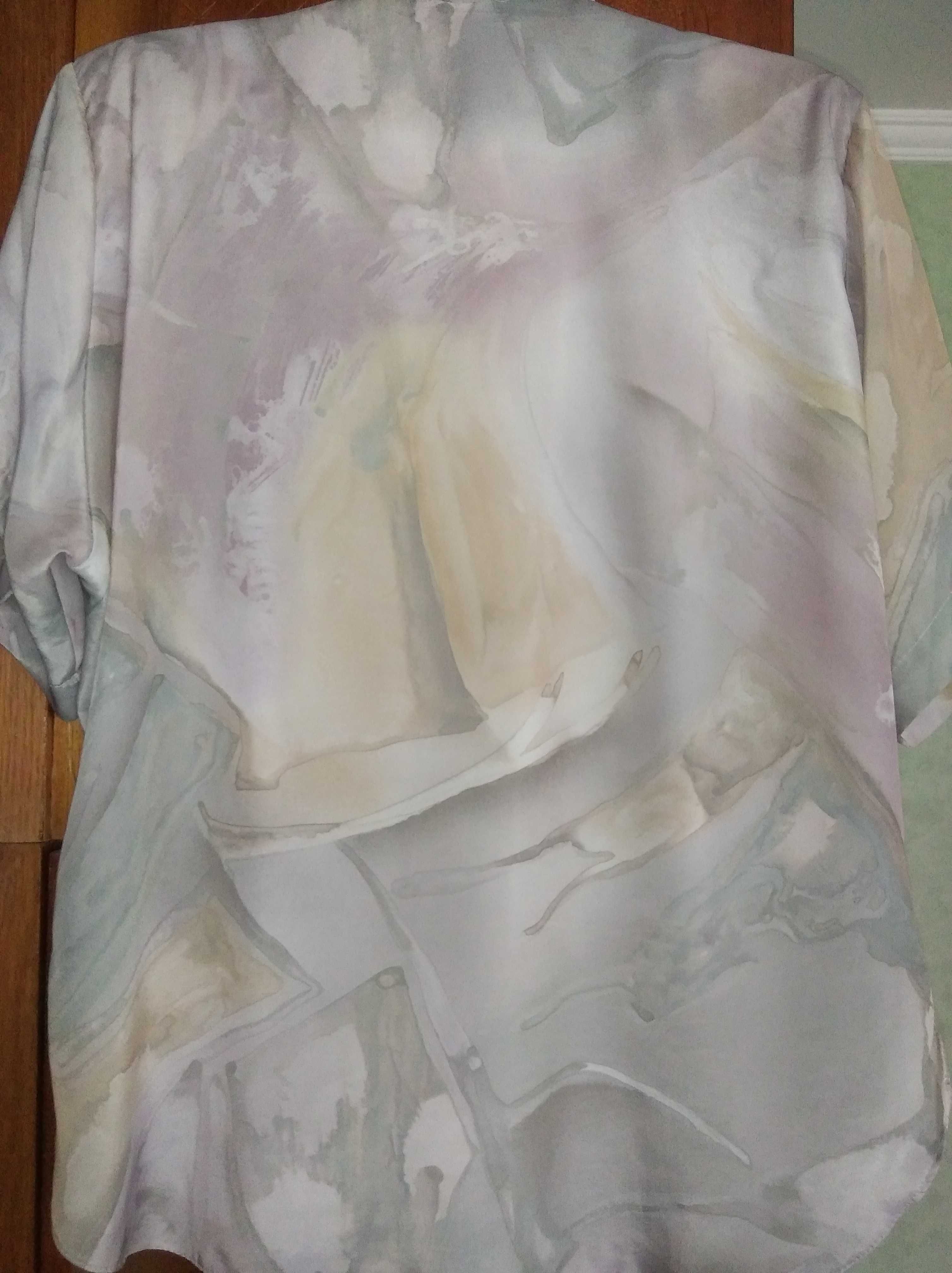 Блузка блуза рубашка разноцветная пастельная оверсайз разм. 48-50