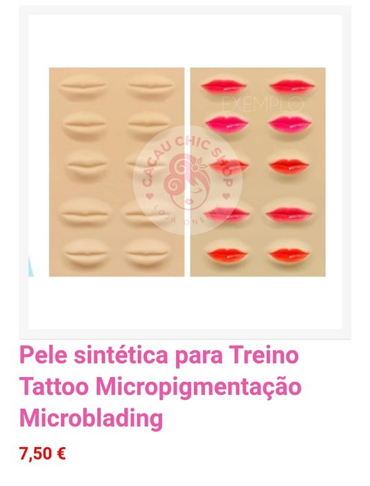 Pele sintética para Treino Tattoo Micropigmentação Microblading