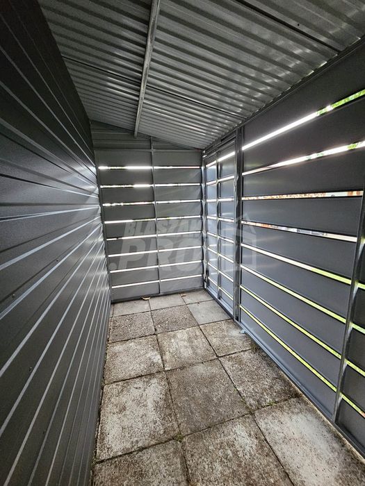 Schowek Domek Ogrodowy 2,5x3,5 wiata 1x3,5  antracyt dwuspadowy GP624