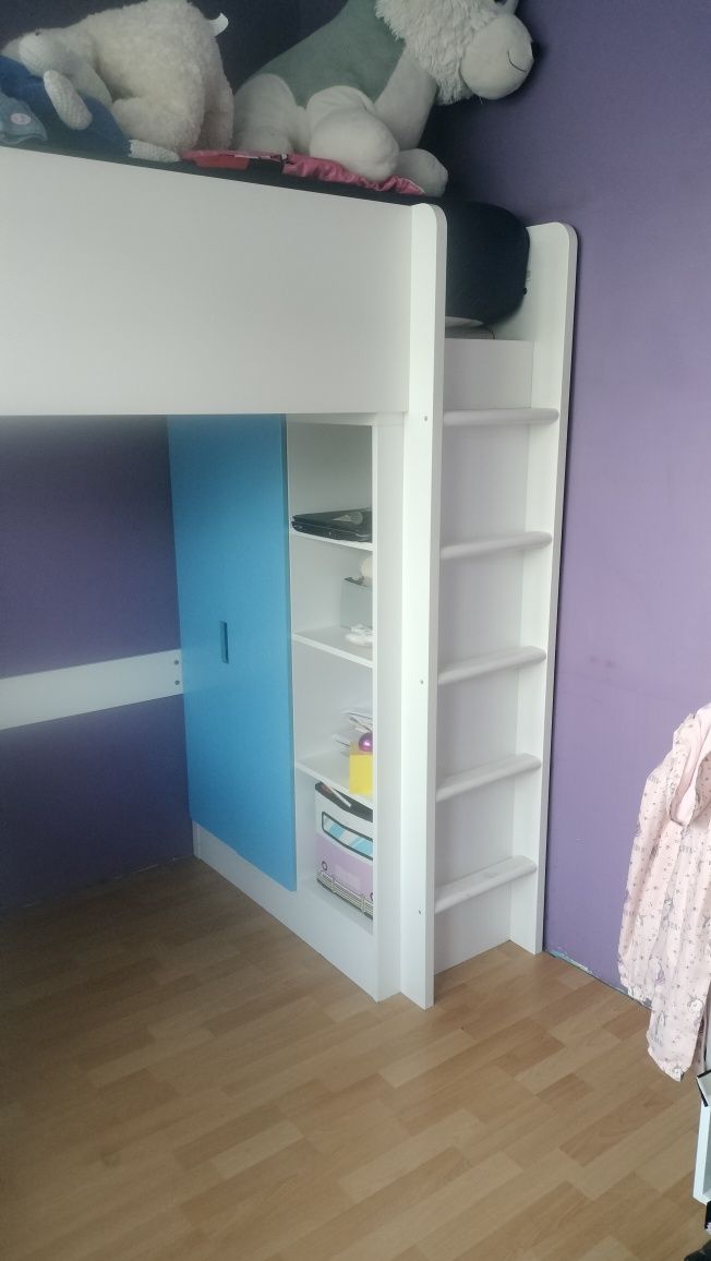 Łóżko piętrowe z szafą Ikea