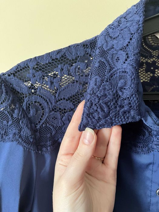 Рубашка женская Kalicyu 44 с длинным рукавом синяя