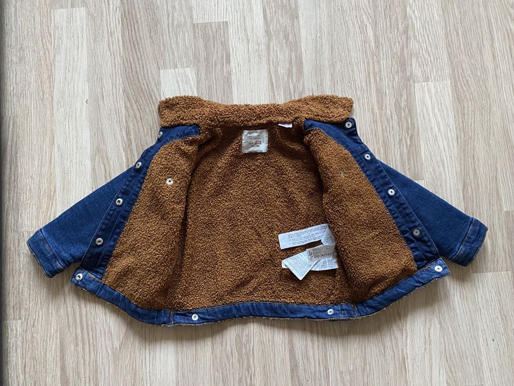 Куртка джинсовая утепленная Zara 1,5-2 года