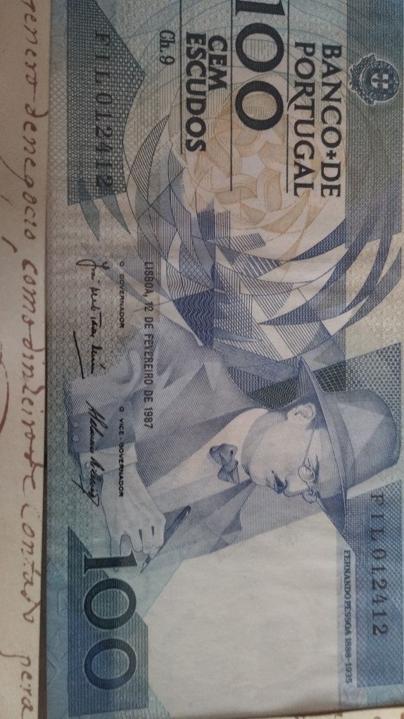 Sobrescrito de 1º dia Nota Fernando Pessoa 1987