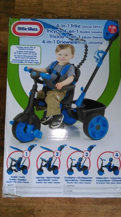 Little Tikes niebieski Rowerek trójkołowy 4w1 Edicion Deluxe