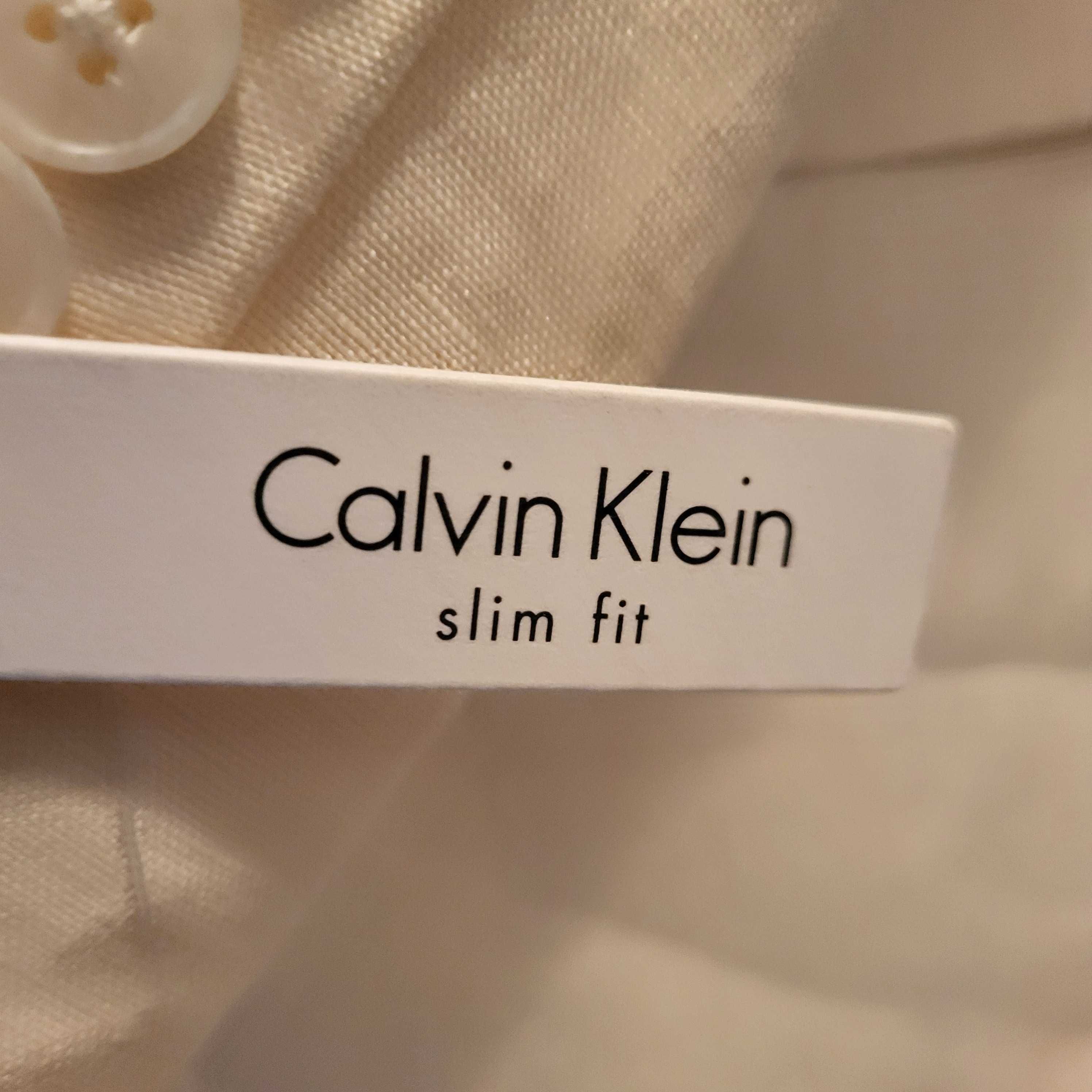 Garnitur męski Calvin Klein lniany
