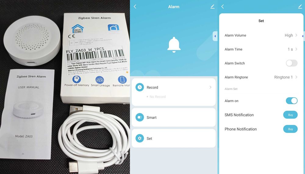 Датчик води \ руху \ дверей \ сирена WI-FI Zigbee