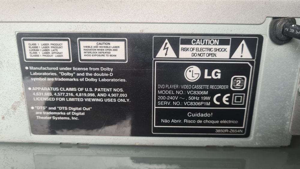 LG DVD Player/Video cassete recorder