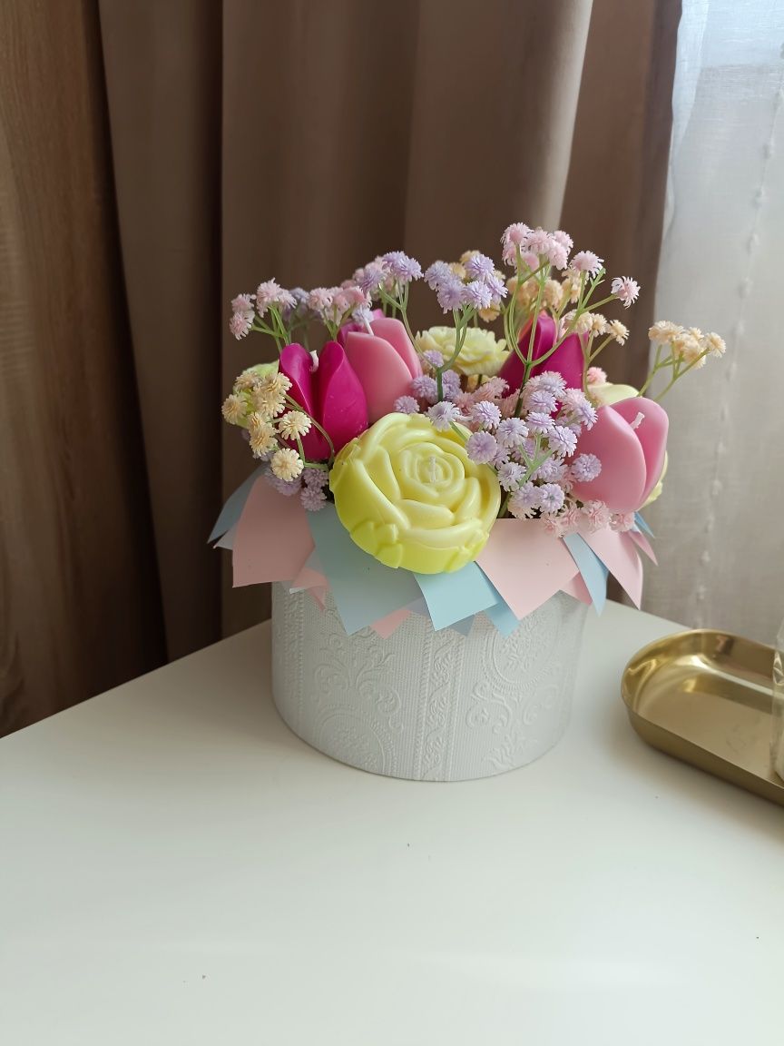 Flowerbox ze świec sojowych