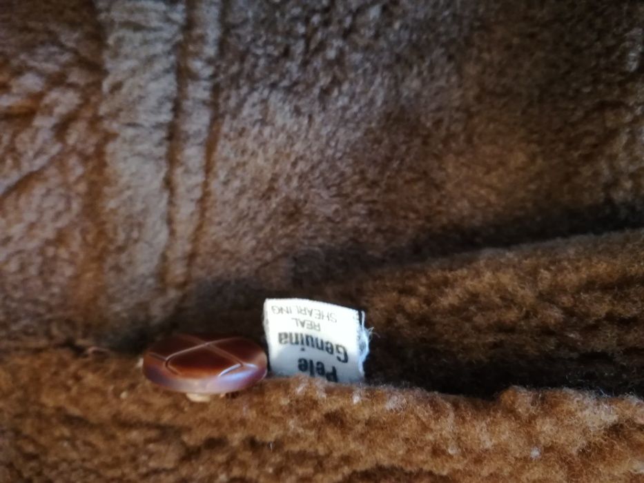 Casaco em pele genuína