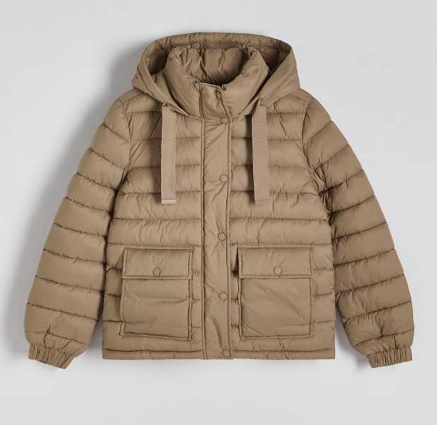 Reserved damska pikowana Kurtka z kapturem r. M