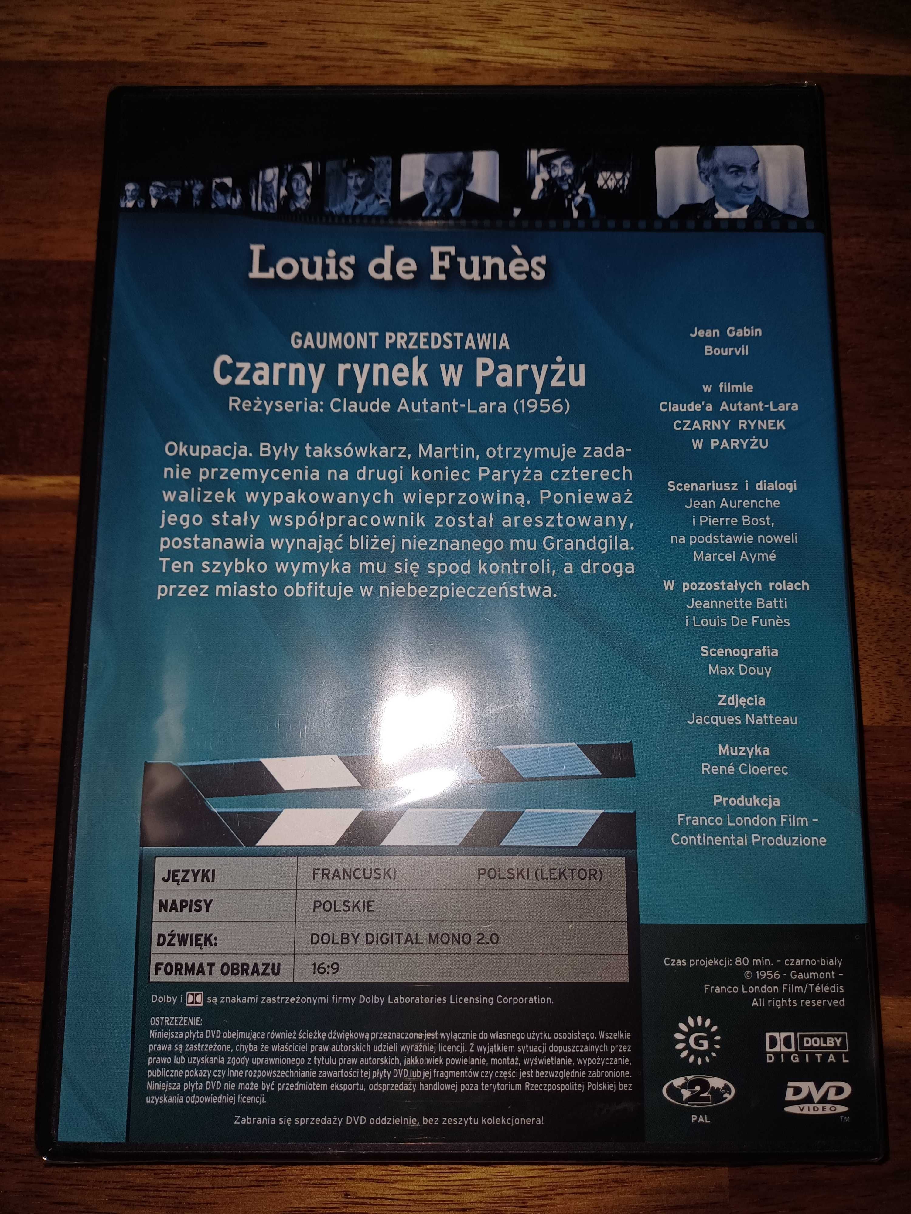 Czarny rynek w Paryżu Louis de Funes Gabin Bourvil filmy dvd nowy