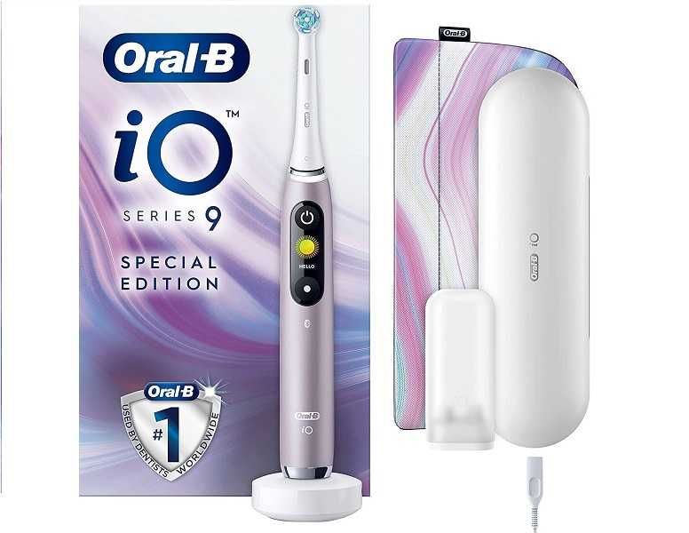 електрична зубна щітка Oral-B iO9 розова біла