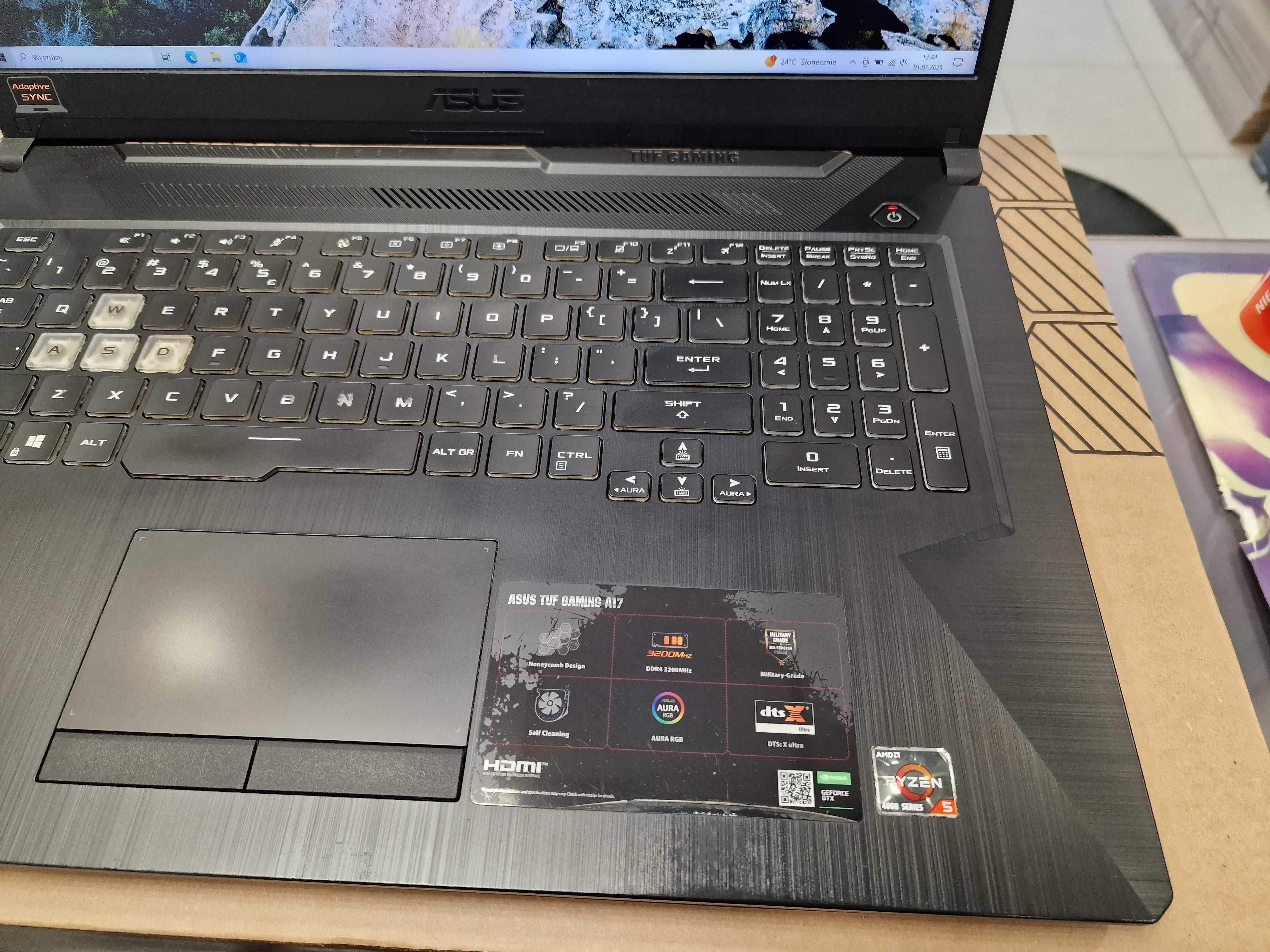 ASUS TUF GAMING A17 FA706/ R5 4600H/ 16GB/ 512GB/ GTX 1650 Ti 4GB 17.3
