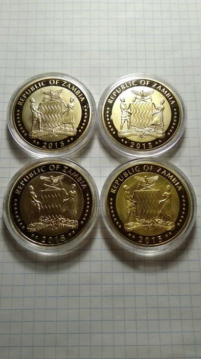 Набір  Лев. Леопард. Слон. Буйвол. Замбія. 10000 квача. 2015