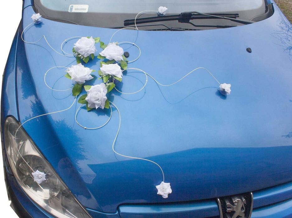 NOWA ozdoba dekoracja samochodu na ślub wesele.POLECAM Nr. 007