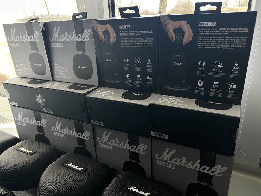 Marshall Major 4 Black+(Чехол у подарунок) нові,бездротові навушники