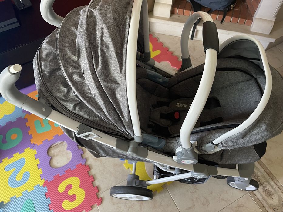 Conjunto De Rua Duo Luxor Ursitos White/Grey