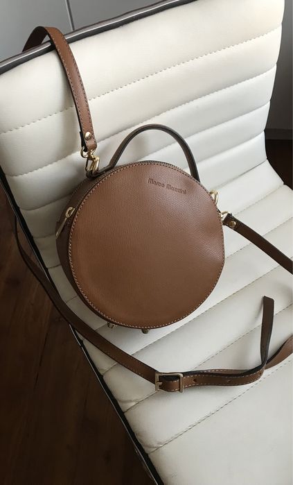 Torebka ze skóry naturalnej Marco Mazzini ciepły brąz