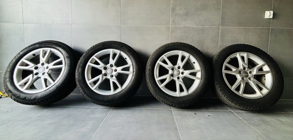 Oryginalne felgi audi Q3 - 17 cali +  zimowe opony 215/60R Dunlop