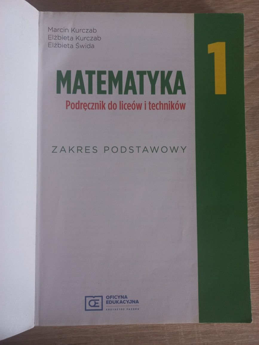 Matematyka 1 podręcznik i zbiór zadań